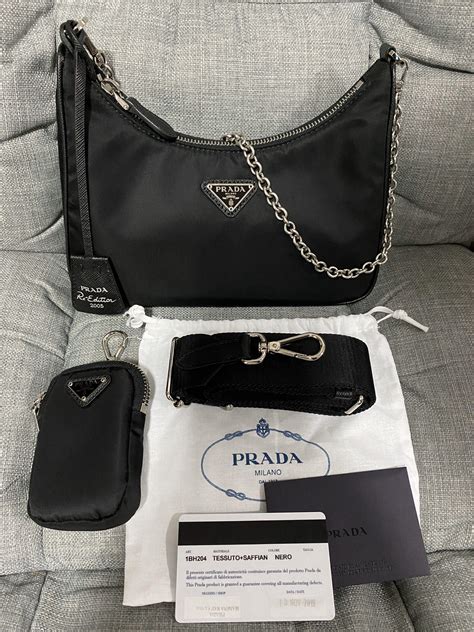 prada chain shoulder bag|prada nylon cross body bag.